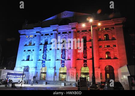 Milano (Italia), Palazzo Mezzanotte (Palazzo Mezzanotte), ex sede della Borsa Foto Stock
