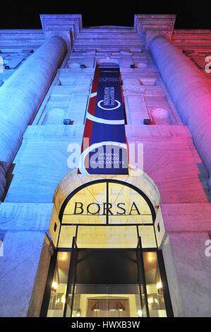 Milano (Italia), Palazzo Mezzanotte (Palazzo Mezzanotte), ex sede della Borsa Foto Stock