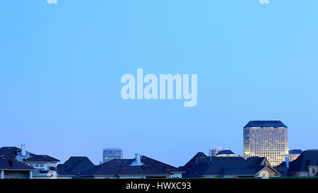 Irving Texas al crepuscolo Foto Stock