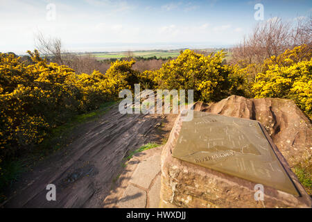 La parte superiore del paese Thurstaston park, Wirral, NW, REGNO UNITO Foto Stock