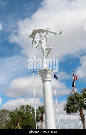 Statua della sirena del Weeki Wachee Springs state Park all'ingresso Foto Stock