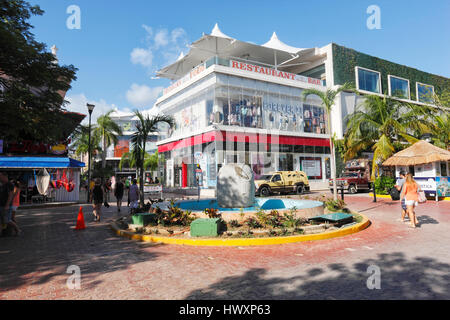 5 ave in Playa del Carmen in Messico Foto Stock