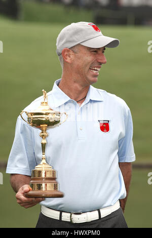 COREY PAVIN USA la RYDER CUP CAPTAIN USA la RYDER CUP CAPTAIN Celtic Manor Resort la città di Newport in Galles Il 29 settembre 2010 Foto Stock