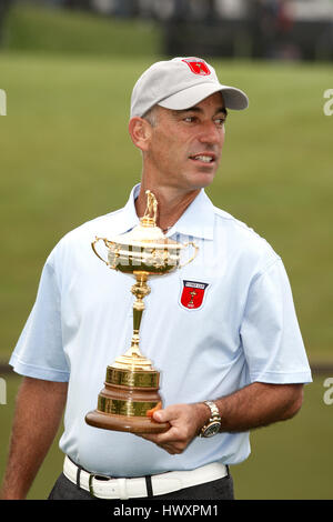 COREY PAVIN USA la RYDER CUP CAPTAIN USA la RYDER CUP CAPTAIN Celtic Manor Resort la città di Newport in Galles Il 29 settembre 2010 Foto Stock