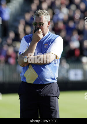 DARREN CLARKE TEAM europeo vice capitano della squadra europea vice capitano Celtic Manor Resort la città di Newport WALES 04 Ottobre 2010 Foto Stock