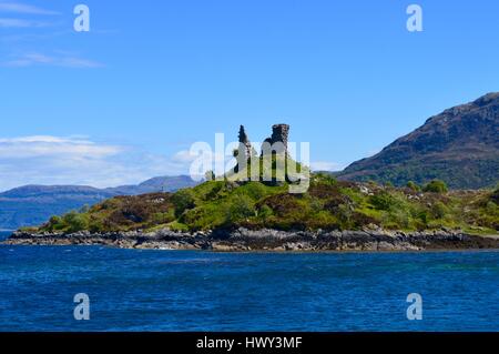 Caisteal Maol, Kyleakin, Isola di Skye Foto Stock