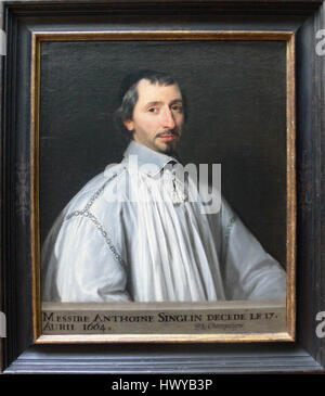 Antoine Singlin Philippe de Champaigne Getty Museum con il telaio Foto Stock