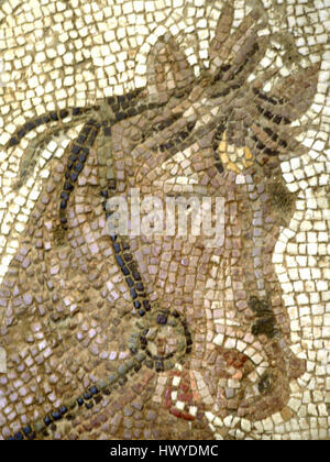 Amazonomachie si riferisce alla mitologica battaglia tra i Greci e le Amazzoni, spesso raffigurata nell'arte antica. L'Amazonomachia simboleggia lo scontro tra civiltà e barbarie, un tema comune nell'antico mito. Foto Stock