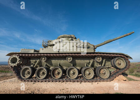 Burgos, Spagna - 18 Marzo 2017: Esercito spagnolo forze M60 patton serbatoio sul display su Marzo 18, 2017 a Burgos , Spagna. Foto Stock