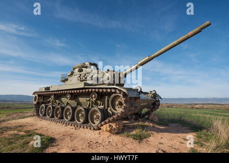 Burgos, Spagna - 18 Marzo 2017: Esercito spagnolo forze M60 patton serbatoio sul display su Marzo 18, 2017 a Burgos , Spagna. Foto Stock