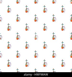 Hookah pattern, stile cartoon Illustrazione Vettoriale