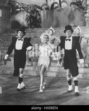 Bing Crosby, Dorothy Lamour, Bob Hope, sul set del film "Strada di Bali, 1952 Foto Stock