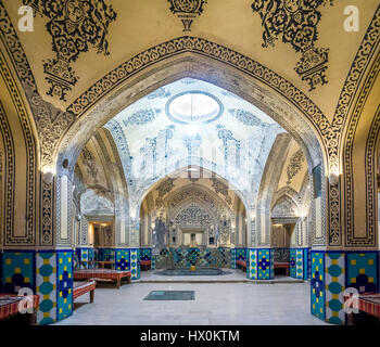 Vista sul sultano Amir Ahmad Bathhouse a Kashan - Iran Foto Stock