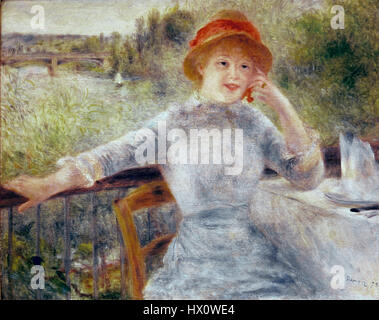 Auguste Renoir (1841-1919). Pittore Francese. Impressionismo. Ritratto di Alphonsine Fournaise, 1879. Il Museo d' Orsay. Parigi. La Francia. Foto Stock