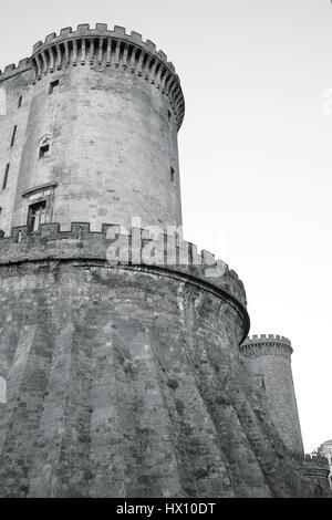 Castello Maschio Angioino a Napoli, Italia Foto Stock