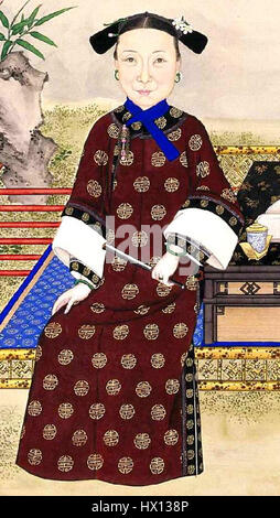 L'imperatrice vedova Cixi fu una figura potente nella storia cinese, governando de facto come leader della Cina durante la tarda dinastia Qing. Il suo regno vide significativi cambiamenti politici e culturali in Cina. Foto Stock