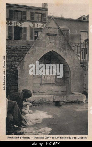 Fontaine du pont joubert carte postale de Jules Robuchon Foto Stock