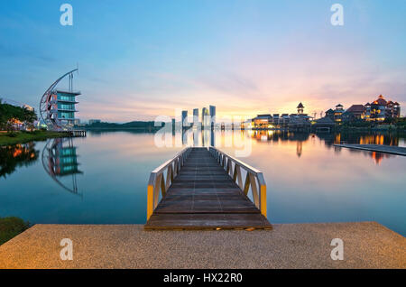 Bellissima Alba presso Pullman Putrajaya Foto Stock