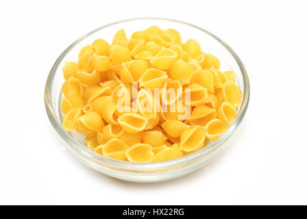 Ciotola del guscio secche Pasta Foto Stock
