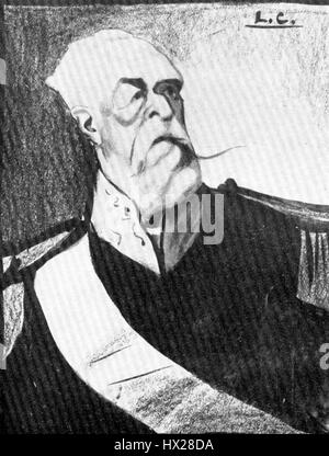 Kungen ho fransk karikatyr Foto Stock