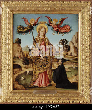 Lazzaro Bastiani, italiano (Veneto), c. 1425 1512 Santa Lucia e inginocchiato donatore, ca.1480 90 Kress Collection Foto Stock