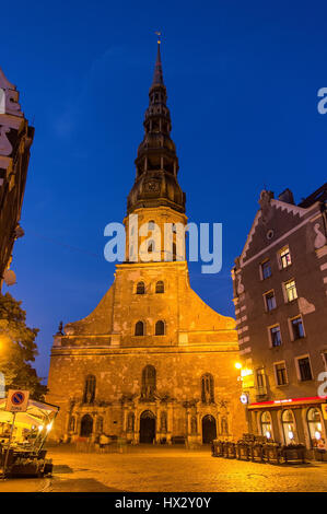 San Pietro Chiesa in Riga, Lettonia Foto Stock