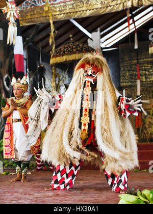 Il Barong e danza Keris, Bali, Indonesia Foto Stock