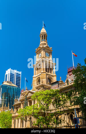 La Sydney Town Hall in Australia. Costruito nel 1889 Foto Stock