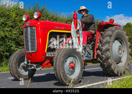 Rally del trattore, Stokesley, North Yorkshire, Inghilterra, Regno Unito Foto Stock