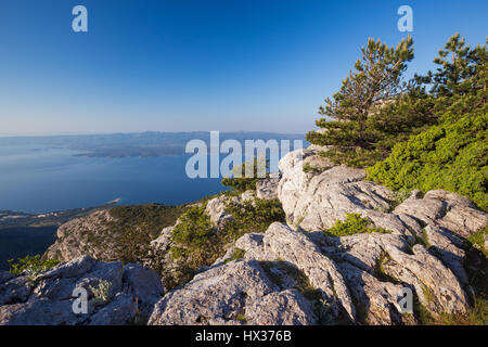 Il monte Vidova Gora. Isola di Brac. Croazia Foto Stock
