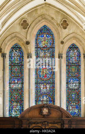 Temple Church, Londra, fondata nel XII secolo dai Cavalieri Templari. Foto Stock