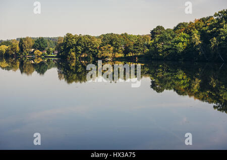 Myslecinek Parco Forestale della cultura e della ricreazione di Bydgoszcz (Kuyavian-Pomeranian voivodato) - il più grande parco urbano in Polonia Foto Stock