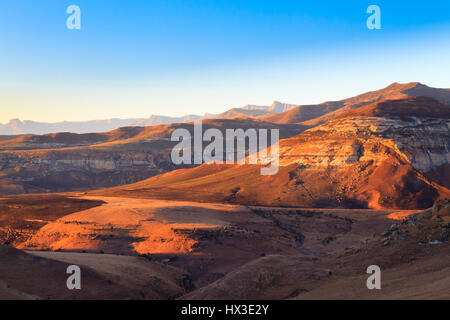 Golden Gate Highlands National Park panorama, Sud Africa. Paesaggio africano Foto Stock