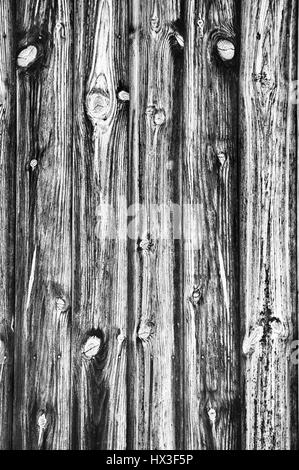 Sfondo di legno vecchio in bianco e nero. Foto Stock