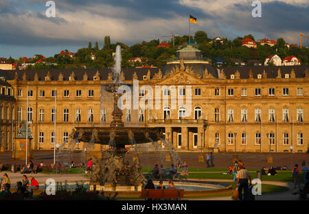 DEU, Deutschland, Stoccarda: Neues Schloss, Schlossplatz | DEU, Germania, Stuttgart: Neue Schloss, Schlossplatz Foto Stock