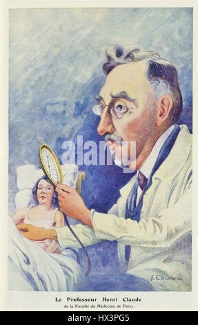 Le Professeur Henri Claude (ritratto di carica) Foto Stock