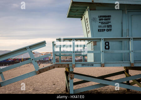 La spiaggia di Santa Monica Foto Stock