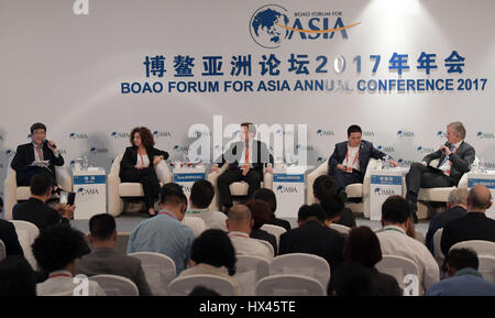 Boao, cinese della provincia di Hainan. 24 Mar, 2017. La sessione del 'hidden champions: piccola ma grande' è tenuto presso il Forum Boao per l Asia Conferenza annuale 2017 in Boao, Cina del sud della provincia di Hainan, 24 marzo 2017. Credito: Yang Guanyu/Xinhua/Alamy Live News Foto Stock