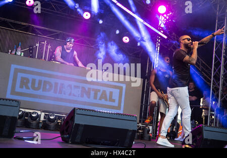 Melbourne, Australia. 25 marzo, 2017. Australian Formula 1 Grand Prix, Melbourne, AUS. 25 Mar, 2017. Rudimentali live al Gran Premio d'Australia. Credito: Charlie Raven/Alamy Live News Foto Stock