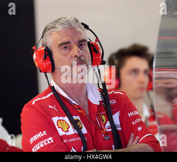 Melbourne, Australia. 25 Mar, 2017. Albert Park di Melbourne, Formula 1 Rolex Australian Grand Prix, 23. - 26.03.2017 Maurizio Arrivabene (Scuderia Ferrari) Foto: Cronos/Hasan Bratic Credito: Cronos/Alamy Live News Foto Stock