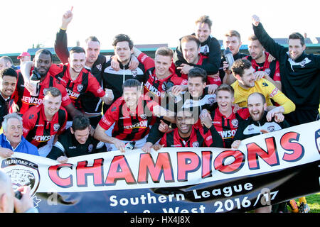 L'Hereford FC vince la Southern Leagie Division Foto Stock