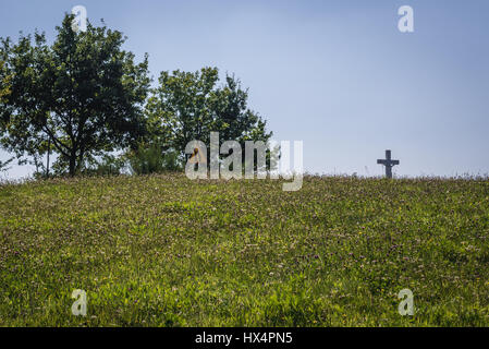 Edicola in croce Kartuzy County, Kashubia regione del voivodato di Pomerania in Polonia Foto Stock