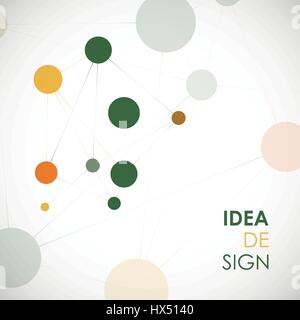 Collegamento geometrico dello sfondo. Molecola di comunicazione e immagine Illustrazione Vettoriale