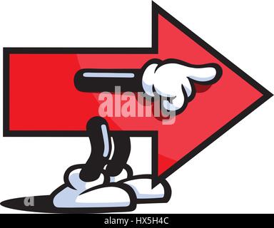 Signor Arrow Mascot. Illustrazione vettoriale. Illustrazione Vettoriale
