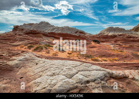 Bianco area di tasca, scogliere Vermiglio, Arizona. Foto Stock