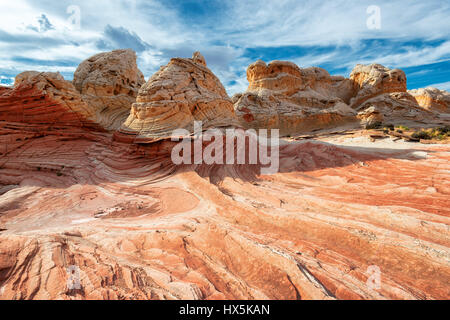 Bianco area di tasca, scogliere Vermiglio, Arizona. Foto Stock