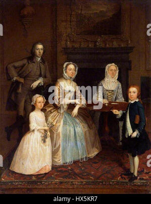 Richard Bull & family (ABT 1751) Foto Stock