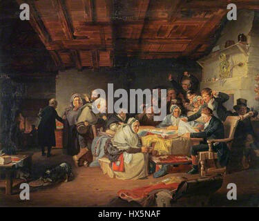 William Home Lizars leggendo la volontà (1811) Foto Stock