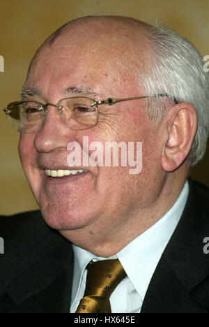 MIKHAIL GORBACIOV EX UNIONE SOVIETICA LEADER 15 Marzo 2002 Foto Stock