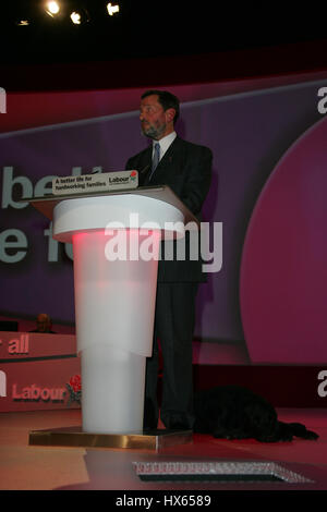 DAVID BLUNKETT MP HOME SECRETARY 29 settembre 2004 il Centro di Brighton Brighton Inghilterra Foto Stock